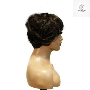 center wig machine made black wig remy hair tc041