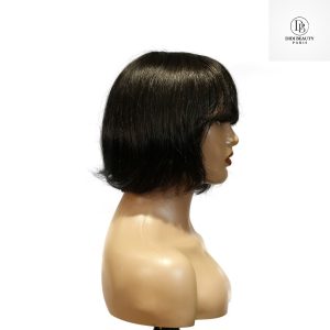 center wig machine made black wig remy hair tc027