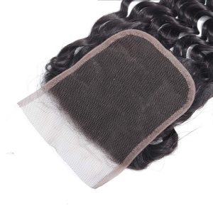center wig remy hair 4x4 water wave closure