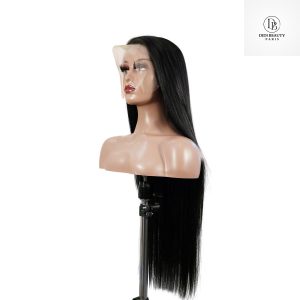 center wig 13x4 straight lace front wig natural black remy hair