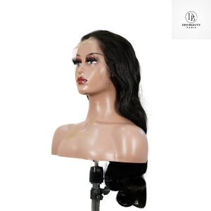 center wig natural black asian raw hair 13x6 hd lace front wig body wave human hair wig