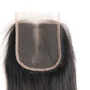 center wig remy hair 4x4 straight closure